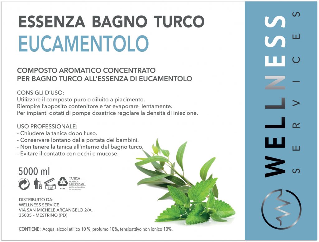 Eucamentolo essenza-bagno-turco etichetta