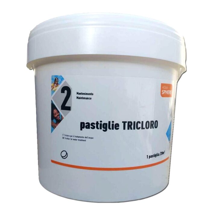 pastiglie tricloro secchio da 5 e 10 kg